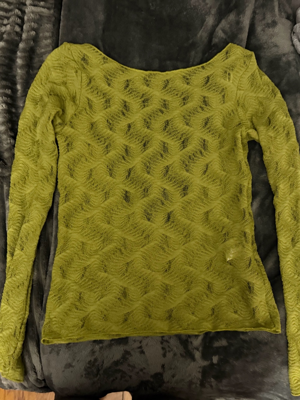 Zara Olive Green Lightweight Crew Neck Sweater